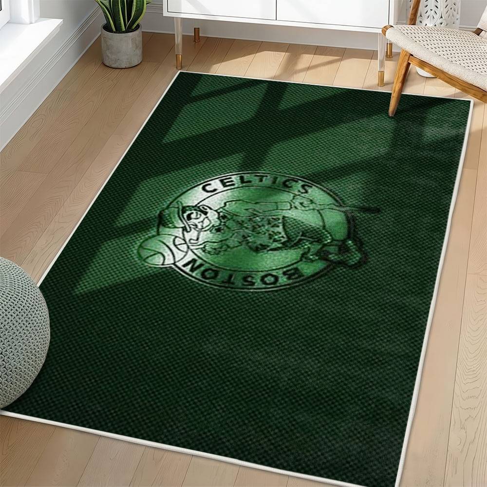 NBA Boston Celtics Rectangle Rug Personalized Non-Slip Carpet Gift For Basketball Fans BC119
