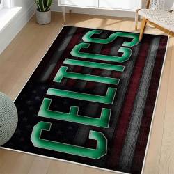NBA Boston Celtics Rectangle Rug Personalized Non-Slip Carpet Gift For Basketball Fans BC123
