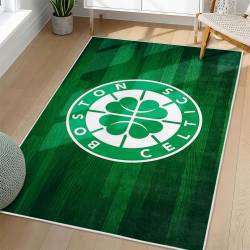 NBA Boston Celtics Rectangle Rug Personalized Non-Slip Carpet Gift For Basketball Fans BC125