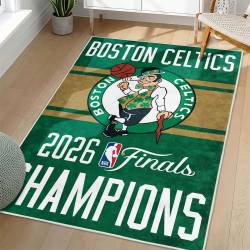 NBA Boston Celtics Rectangle Rug Personalized Non-Slip Carpet Gift For Basketball Fans BC127
