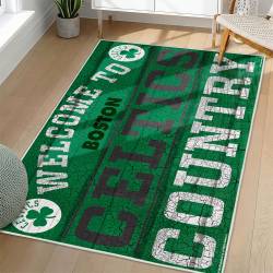 NBA Boston Celtics Rectangle Rug Personalized Non-Slip Carpet Gift For Basketball Fans BC128