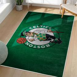 NBA Boston Celtics Rectangle Rug Personalized Non-Slip Carpet Gift For Basketball Fans BC129