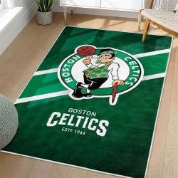 NBA Boston Celtics Rectangle Rug Personalized Non-Slip Carpet Gift For Basketball Fans BC131
