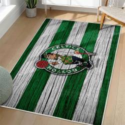 NBA Boston Celtics Rectangle Rug Personalized Non-Slip Carpet Gift For Basketball Fans BC136