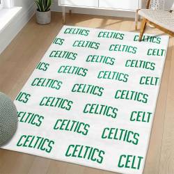NBA Boston Celtics Rectangle Rug Personalized Non-Slip Carpet Gift For Basketball Fans BC138