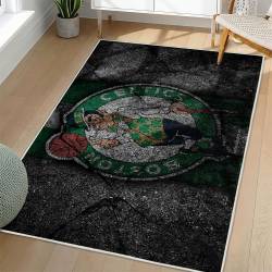 NBA Boston Celtics Rectangle Rug Personalized Non-Slip Carpet Gift For Basketball Fans BC139