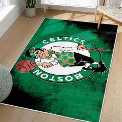 NBA Boston Celtics Rectangle Rug Personalized Non-Slip Carpet Gift For Basketball Fans BC140