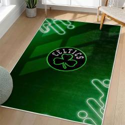 NBA Boston Celtics Rectangle Rug Personalized Non-Slip Carpet Gift For Basketball Fans BC146