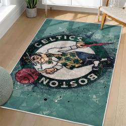 NBA Boston Celtics Rectangle Rug Personalized Non-Slip Carpet Gift For Basketball Fans BC147