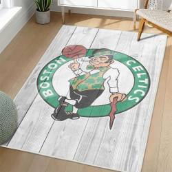 NBA Boston Celtics Rectangle Rug Personalized Non-Slip Carpet Gift For Basketball Fans BC150