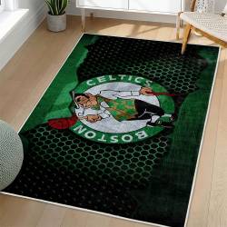 NBA Boston Celtics Rectangle Rug Personalized Non-Slip Carpet Gift For Basketball Fans BC151
