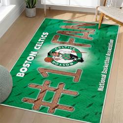 NBA Boston Celtics Rectangle Rug Personalized Non-Slip Carpet Gift For Basketball Fans BC154