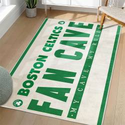 NBA Boston Celtics Rectangle Rug Personalized Non-Slip Carpet Gift For Basketball Fans BC156