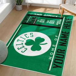 NBA Boston Celtics Rectangle Rug Personalized Non-Slip Carpet Gift For Basketball Fans BC157
