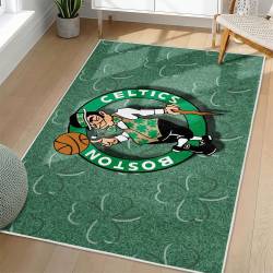 NBA Boston Celtics Rectangle Rug Personalized Non-Slip Carpet Gift For Basketball Fans BC159