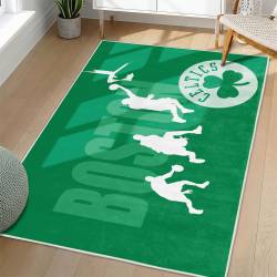 NBA Boston Celtics Rectangle Rug Personalized Non-Slip Carpet Gift For Basketball Fans BC160