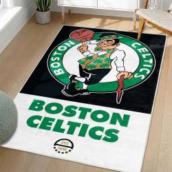 NBA Boston Celtics Rectangle Rug Personalized Non-Slip Carpet Gift For Basketball Fans BC163
