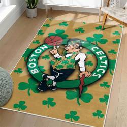 NBA Boston Celtics Rectangle Rug Personalized Non-Slip Carpet Gift For Basketball Fans BC173