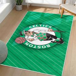 NBA Boston Celtics Rectangle Rug Personalized Non-Slip Carpet Gift For Basketball Fans BC174