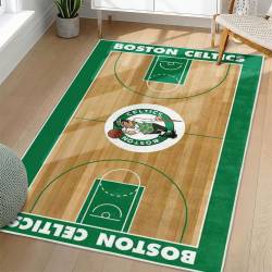 NBA Boston Celtics Rectangle Rug Personalized Non-Slip Carpet Gift For Basketball Fans BC177