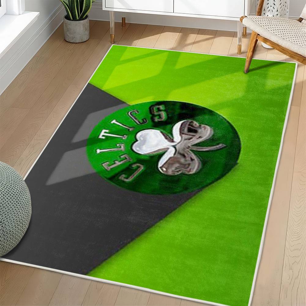 NBA Boston Celtics Rectangle Rug Personalized Non-Slip Carpet Gift For Basketball Fans BC179