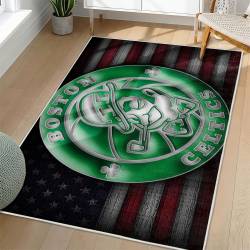 NBA Boston Celtics Rectangle Rug Personalized Non-Slip Carpet Gift For Basketball Fans BC181