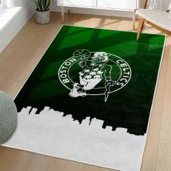 NBA Boston Celtics Rectangle Rug Personalized Non-Slip Carpet Gift For Basketball Fans BC185