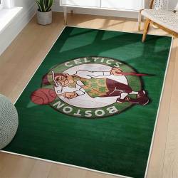 NBA Boston Celtics Rectangle Rug Personalized Non-Slip Carpet Gift For Basketball Fans BC186