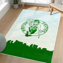 NBA Boston Celtics Rectangle Rug Personalized Non-Slip Carpet Gift For Basketball Fans BC188