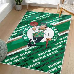 NBA Boston Celtics Rectangle Rug Personalized Non-Slip Carpet Gift For Basketball Fans BC189