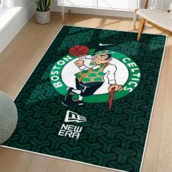 NBA Boston Celtics Rectangle Rug Personalized Non-Slip Carpet Gift For Basketball Fans BC191
