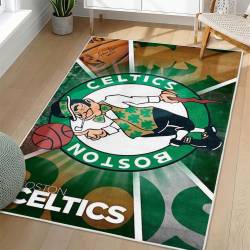 NBA Boston Celtics Rectangle Rug Personalized Non-Slip Carpet Gift For Basketball Fans BC193