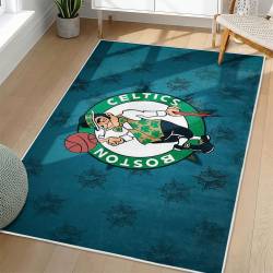 NBA Boston Celtics Rectangle Rug Personalized Non-Slip Carpet Gift For Basketball Fans BC196