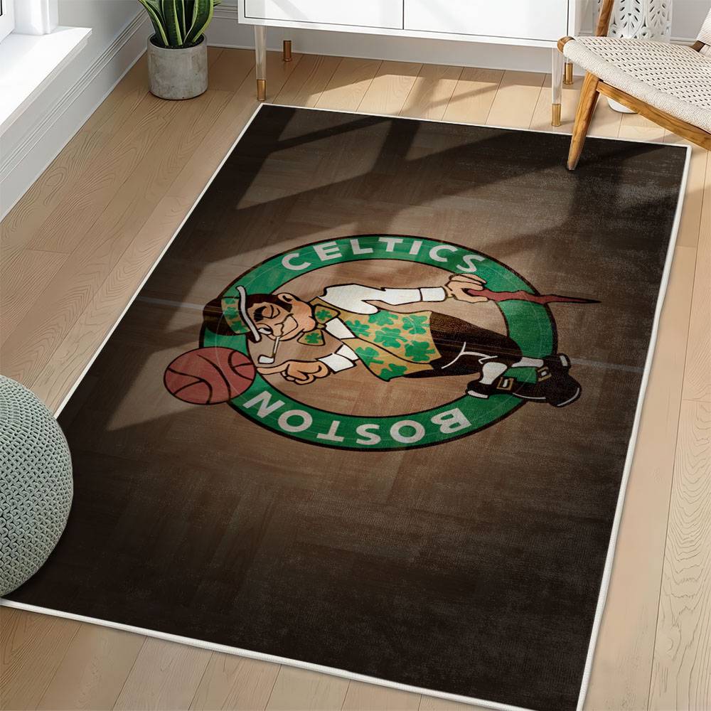 NBA Boston Celtics Rectangle Rug Personalized Non-Slip Carpet Gift For Basketball Fans BC198