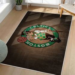 NBA Boston Celtics Rectangle Rug Personalized Non-Slip Carpet Gift For Basketball Fans BC198