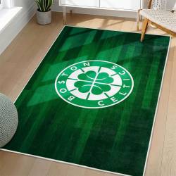 NBA Boston Celtics Rectangle Rug Personalized Non-Slip Carpet Gift For Basketball Fans BC199