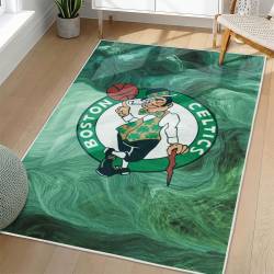 NBA Boston Celtics Rectangle Rug Personalized Non-Slip Carpet Gift For Basketball Fans BC202