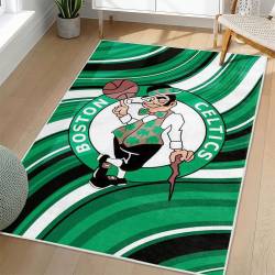 NBA Boston Celtics Rectangle Rug Personalized Non-Slip Carpet Gift For Basketball Fans BC204