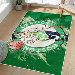 NBA Boston Celtics Rectangle Rug Personalized Non-Slip Carpet Gift For Basketball Fans BC206