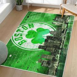 NBA Boston Celtics Rectangle Rug Personalized Non-Slip Carpet Gift For Basketball Fans BC208