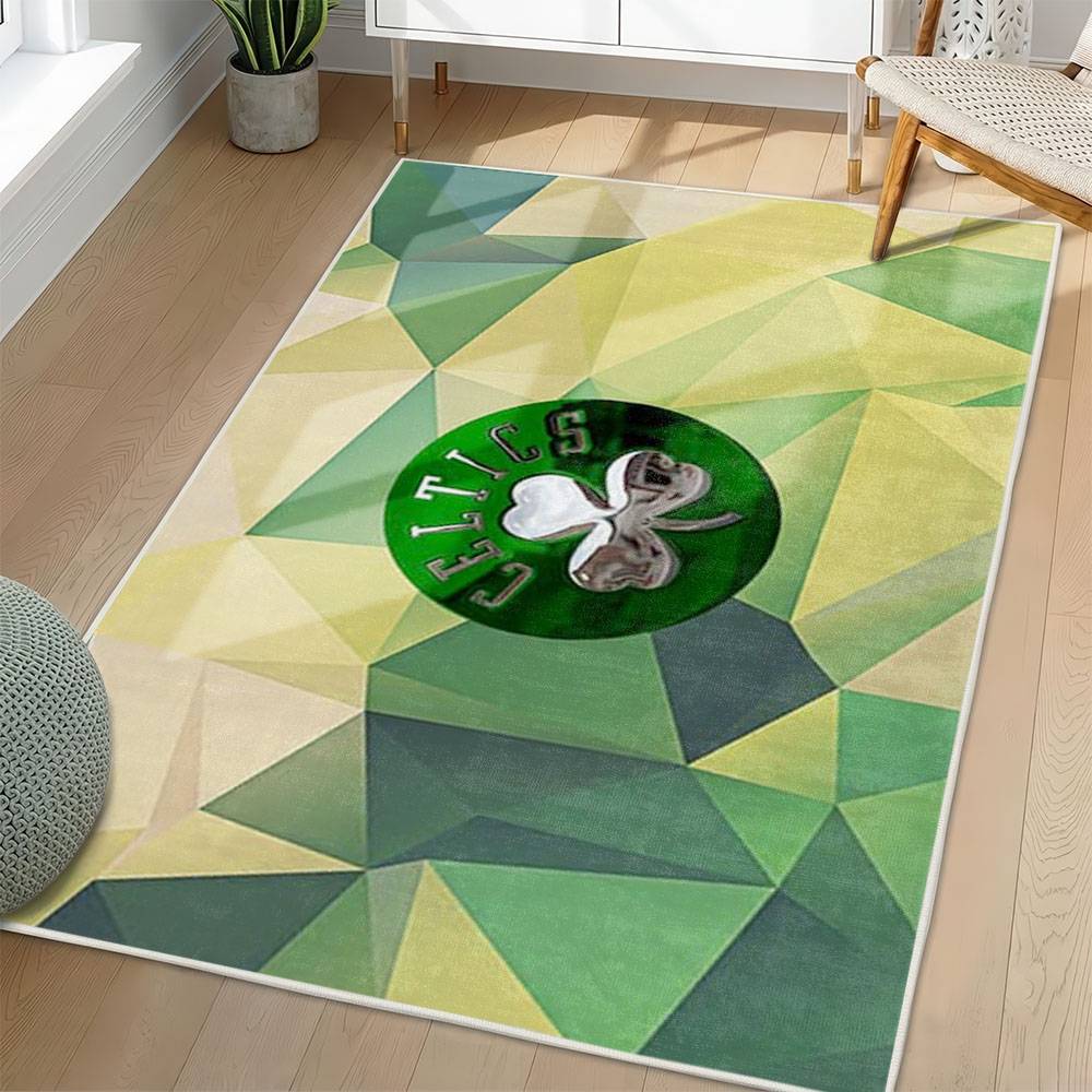 NBA Boston Celtics Rectangle Rug Personalized Non-Slip Carpet Gift For Basketball Fans BC209