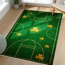 NBA Boston Celtics Rectangle Rug Personalized Non-Slip Carpet Gift For Basketball Fans BC212