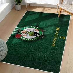 NBA Boston Celtics Rectangle Rug Personalized Non-Slip Carpet Gift For Basketball Fans BC214