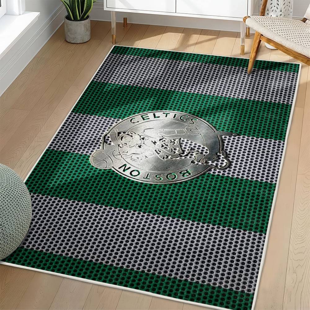 NBA Boston Celtics Rectangle Rug Personalized Non-Slip Carpet Gift For Basketball Fans BC216