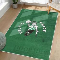 NBA Boston Celtics Rectangle Rug Personalized Non-Slip Carpet Gift For Basketball Fans BC218