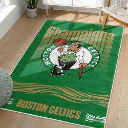 NBA Boston Celtics Rectangle Rug Personalized Non-Slip Carpet Gift For Basketball Fans BC219
