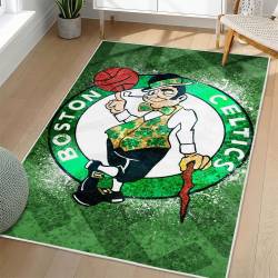 NBA Boston Celtics Rectangle Rug Personalized Non-Slip Carpet Gift For Basketball Fans BC221