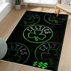 NBA Boston Celtics Rectangle Rug Personalized Non-Slip Carpet Gift For Basketball Fans BC224