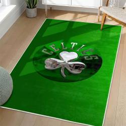 NBA Boston Celtics Rectangle Rug Personalized Non-Slip Carpet Gift For Basketball Fans BC225