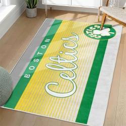 NBA Boston Celtics Rectangle Rug Personalized Non-Slip Carpet Gift For Basketball Fans BC226